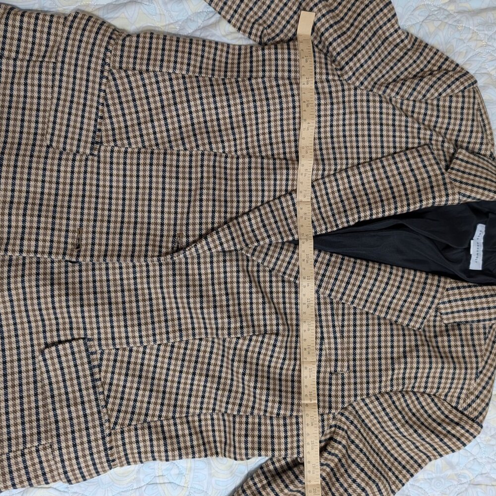 Free Assembly Houndstooth Plaid Blazer Womens Small Oversized Lined Classic - Picture 13 of 14